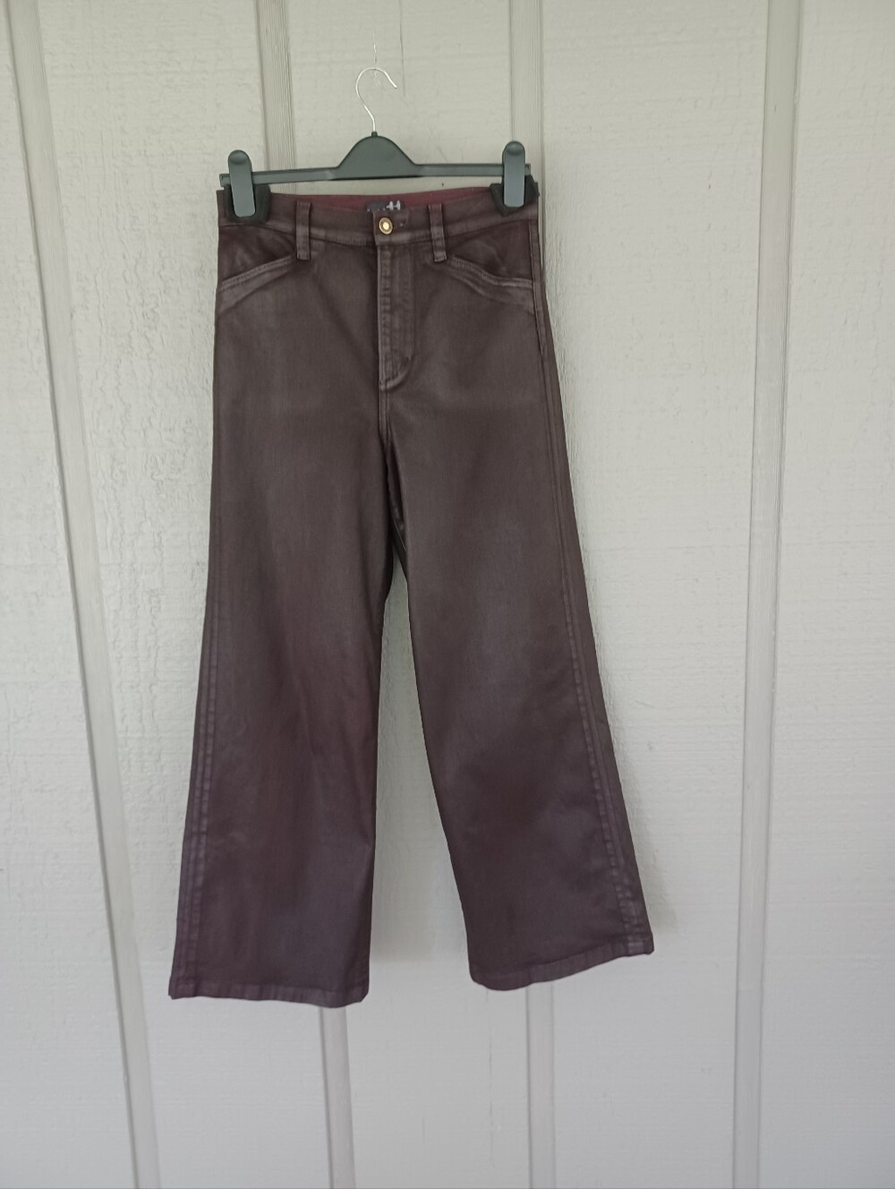 Favorite Daughter Mischa Coated Pant Size 27 High Rise Wide Leg In Cape Town - Picture 2 of 13